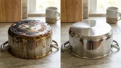 Kattilat kiiltävät kuin uudet: edullinen tapa poistaa rasva ja palaneet jäämät